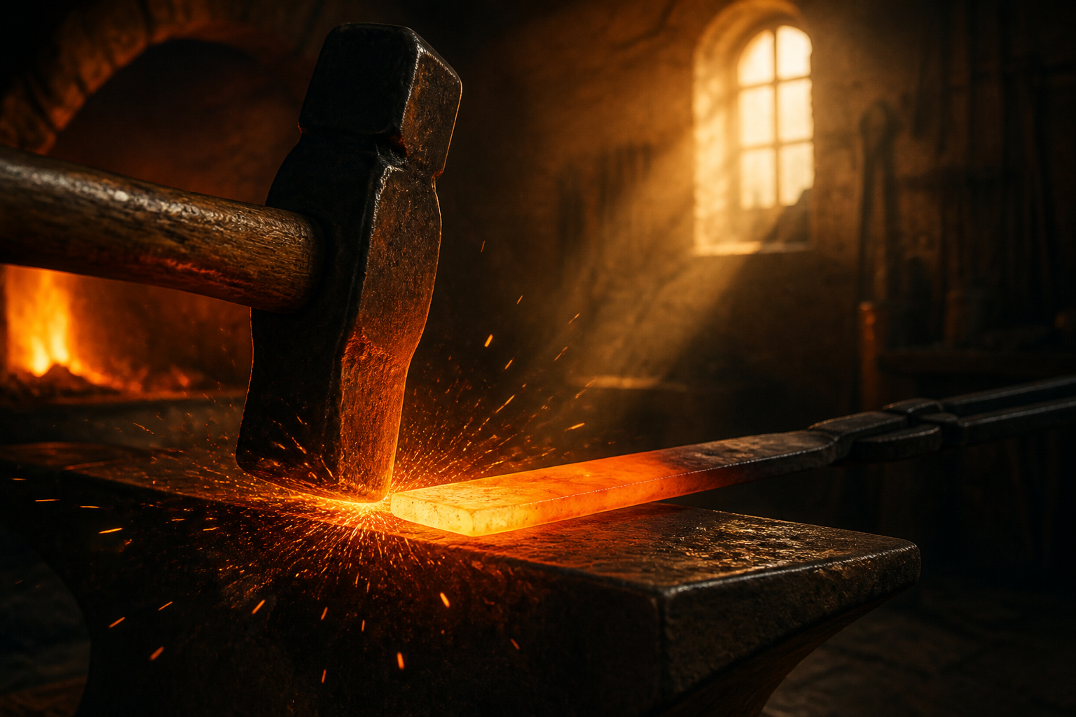 Cover illustration for the article The Hammer & The Hearth: Forging Your Internal World